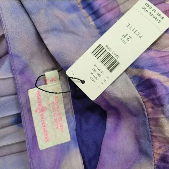 NWT Anthropologie Siddhartha Bansal Marble-Dyed Pleated Maxi Skirt - Picture 10 of 10